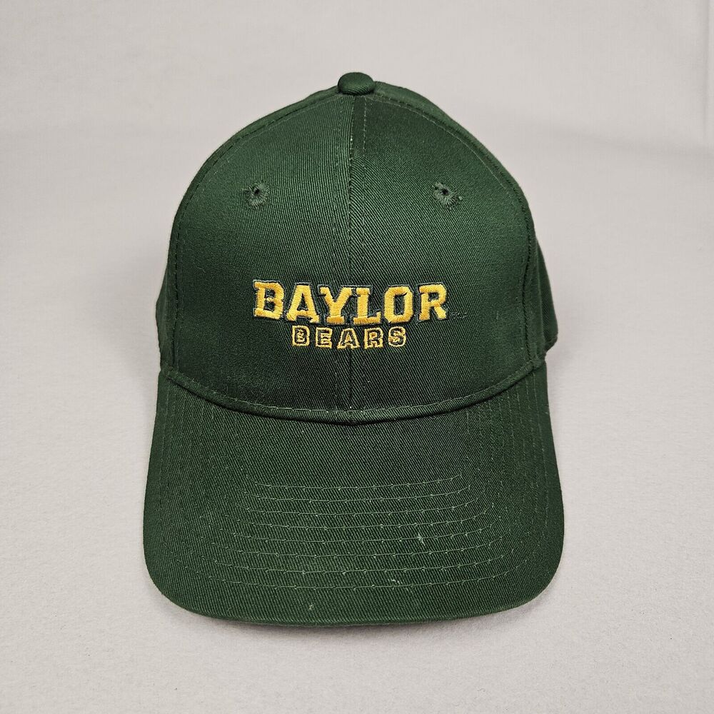 Baylor Bears Hat Green Spellout Snapback Adjustable Gold Embroidered NCAA Cap